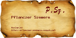 Pflanczer Szemere névjegykártya